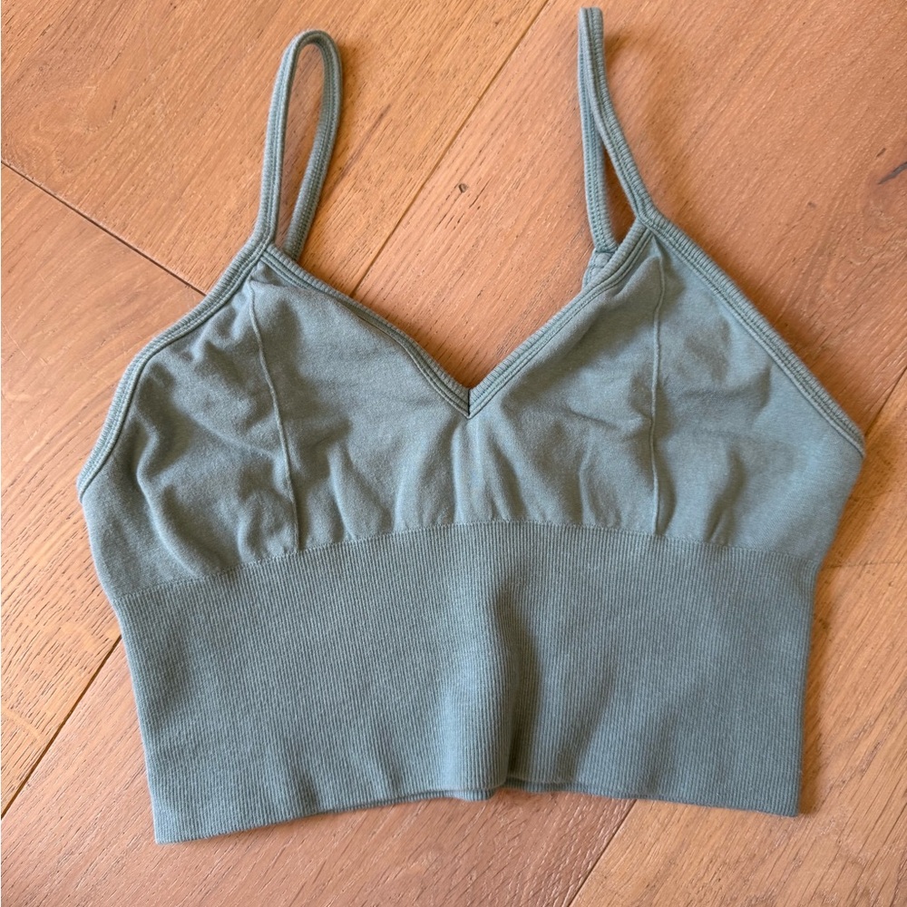 ALO Yoga Olive Sports Bra